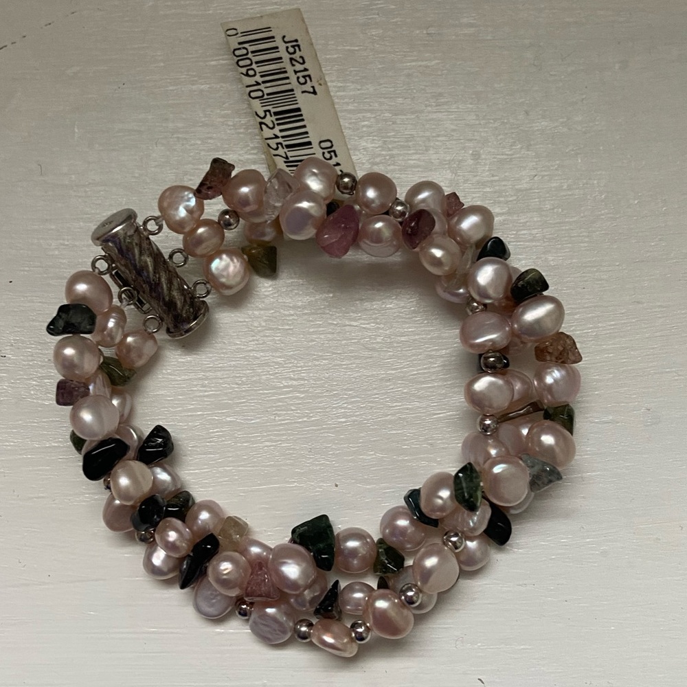 Pink and black bracelet